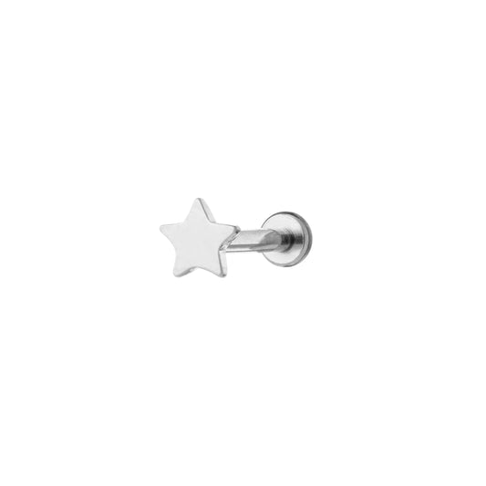 Titanium Internally Threaded Labret With Star Top