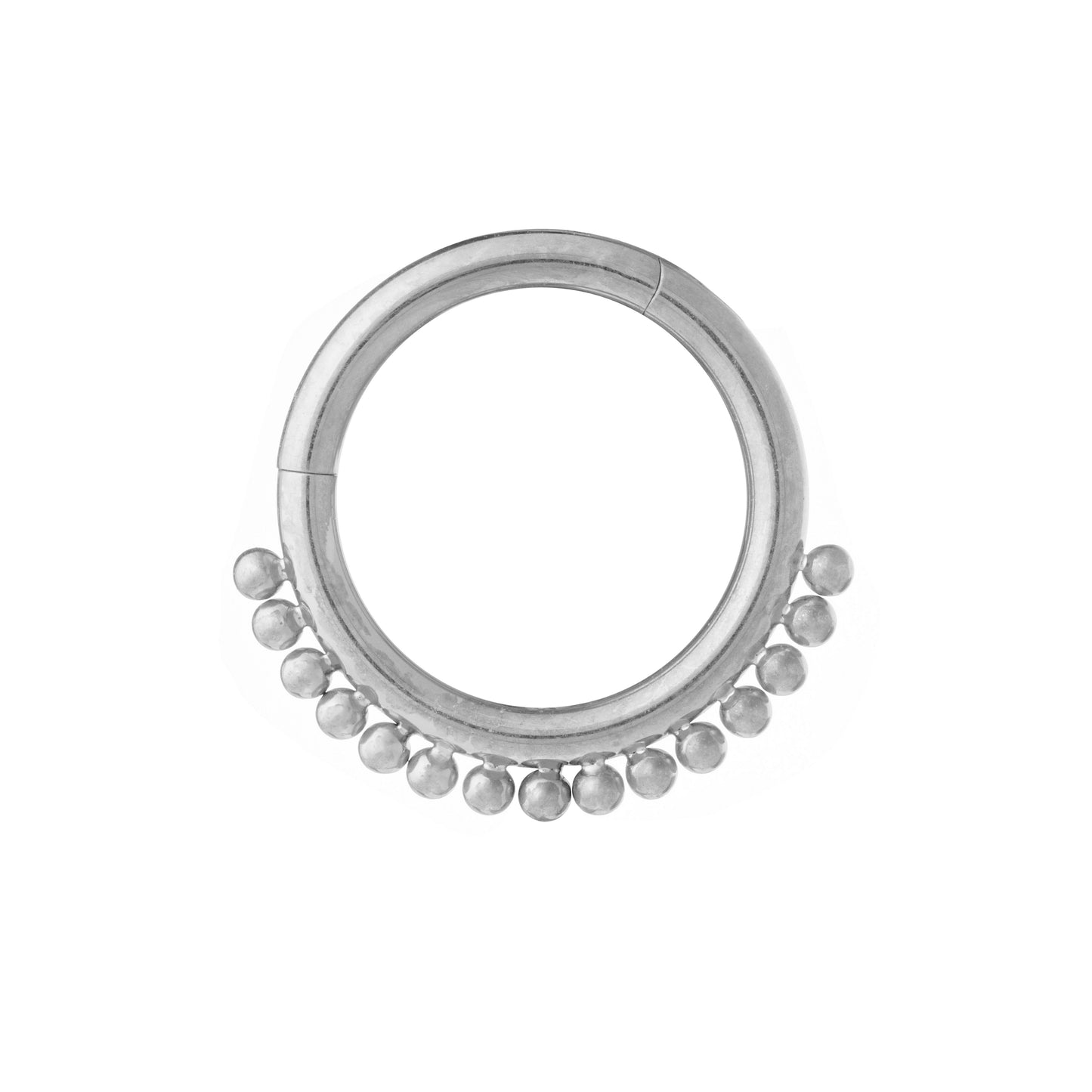 Titanium Hinged Segment Ring With Small Beads