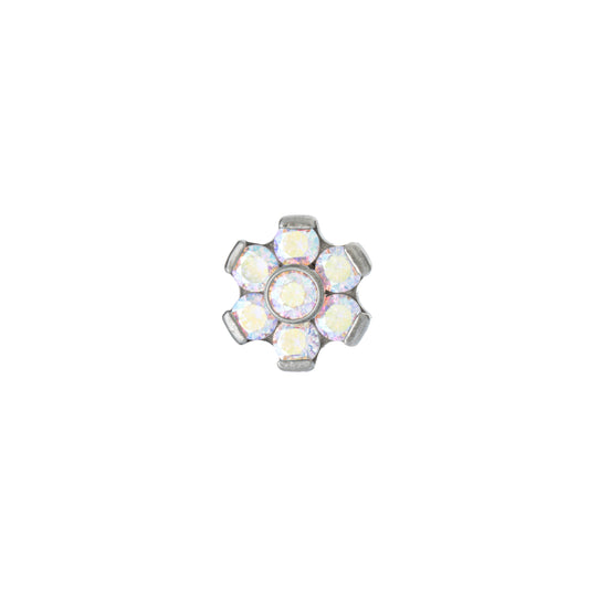 Titanium CZ Flower Top