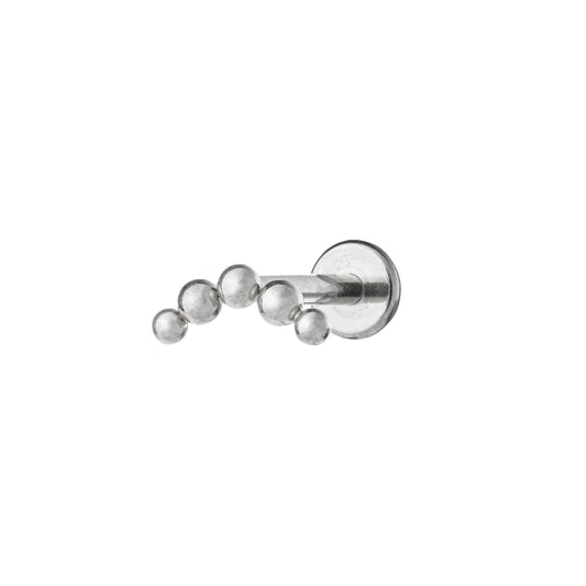 Titanium Labret With 5 Beads