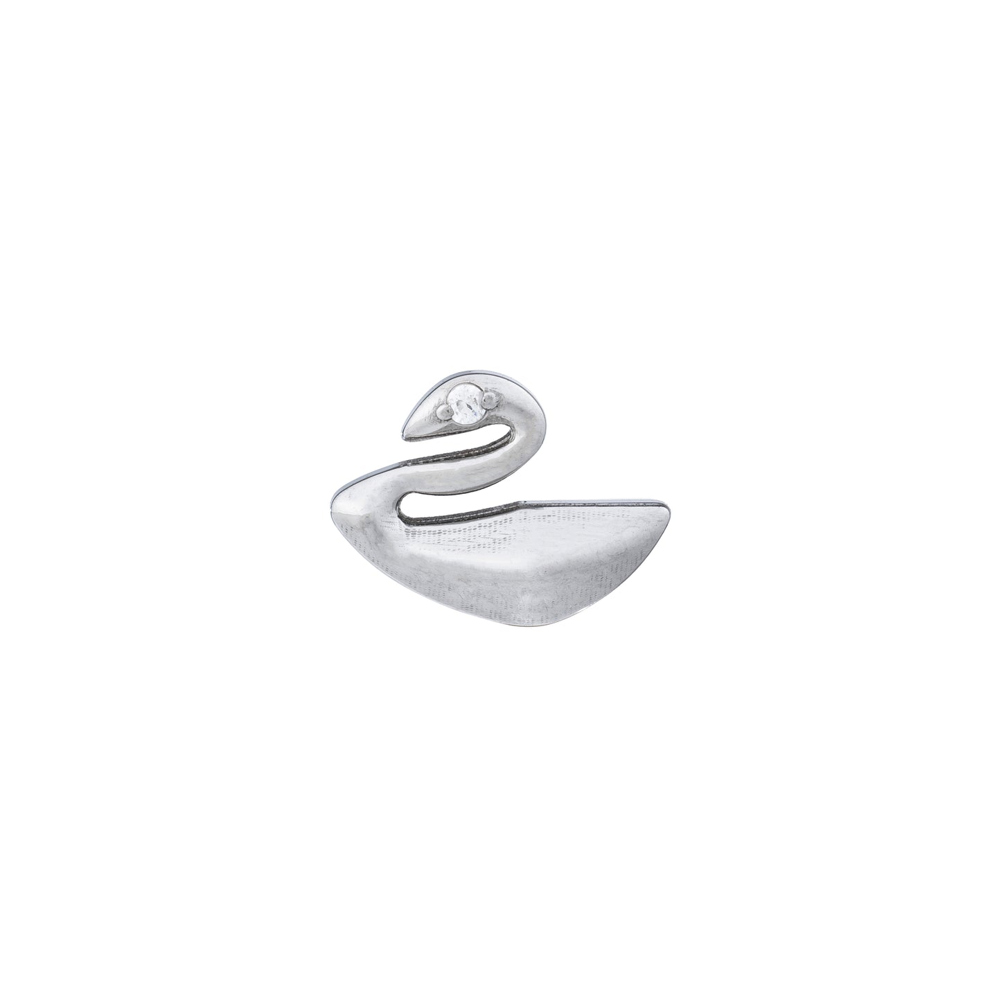 Titanium Swan Top With Single CZ Stone