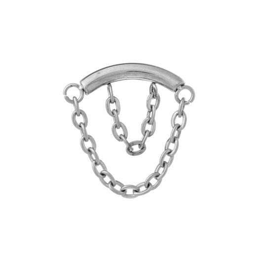 Titanium 2 Chain Top With Curved Bar