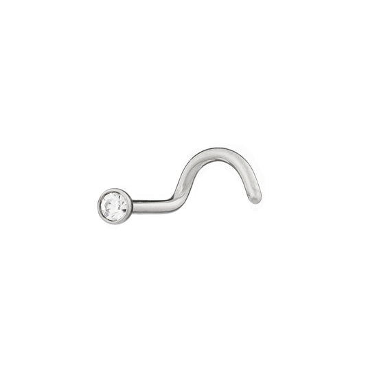 Titanium Nostril Screw With 2mm Jewel