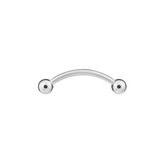 Titanium Externally Threaded Curved Barbell 14G (1.6mm)